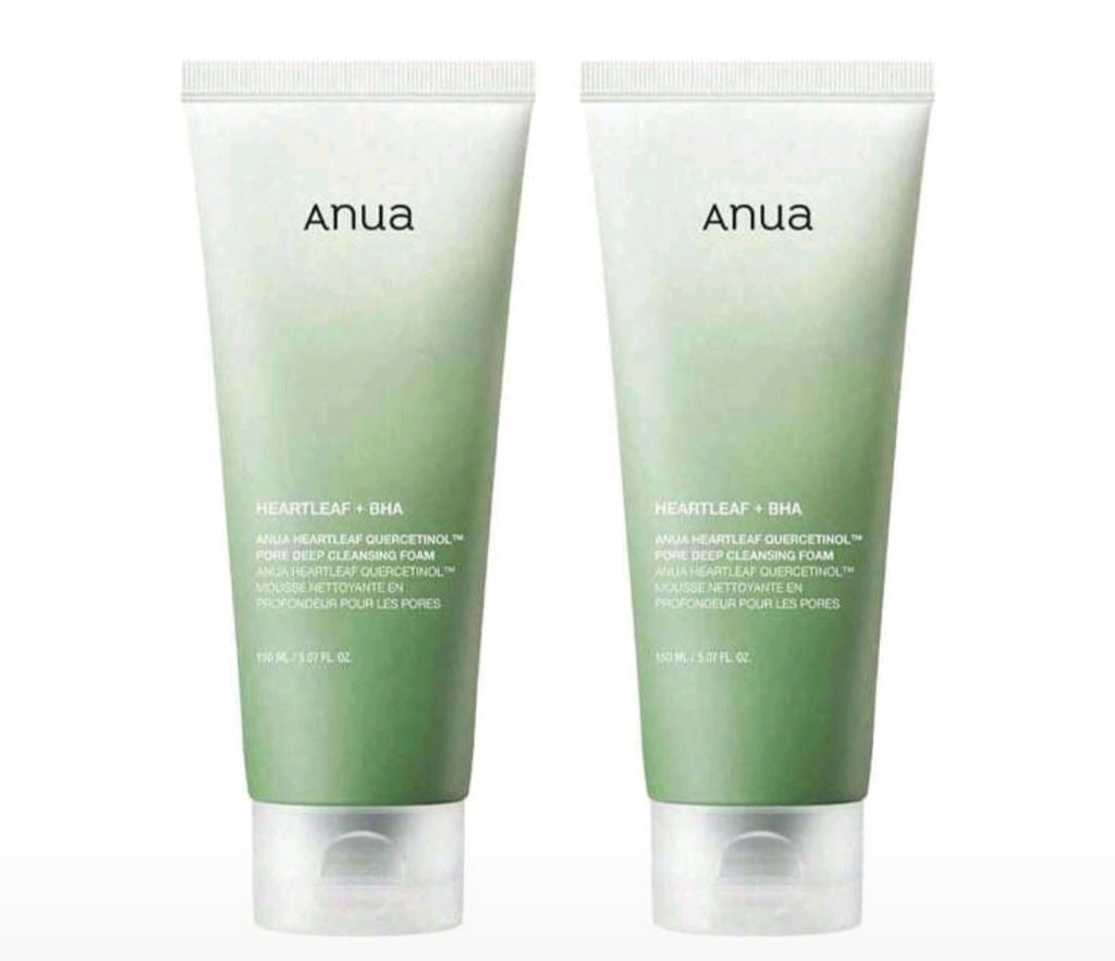 Anua Heartleaf Quercetinol Pore Deep Cleansing Foam (2-Piece Set)