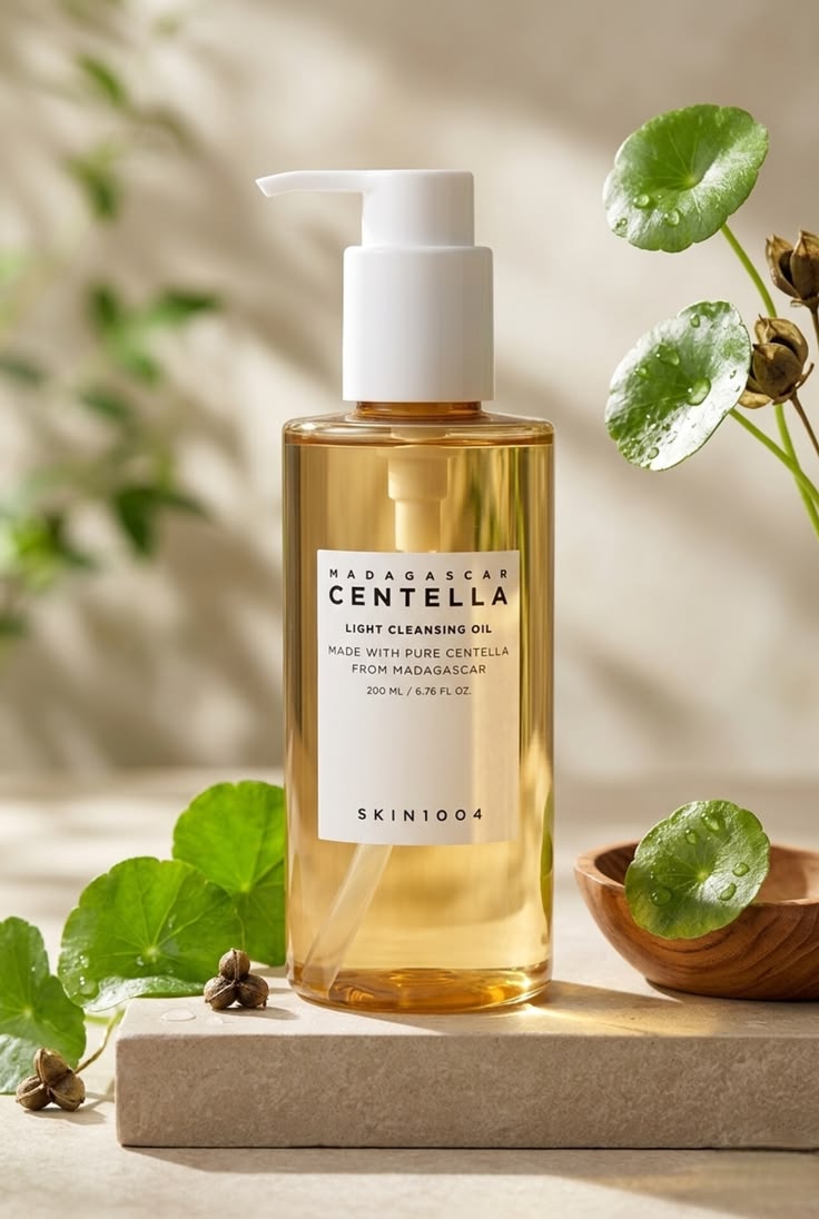 SKIN1004 Centella Light Cleansing Oil - Korean Gentle Double Face Cleanser